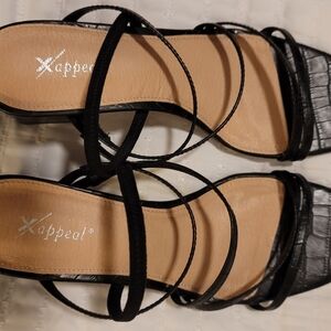 Xappeal Black Strappy Women's Sandals